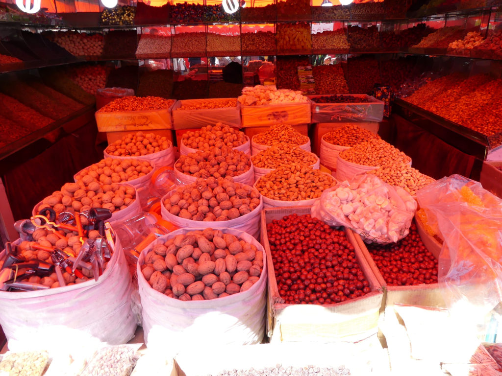 Nuts and dried fruits in Silk Road